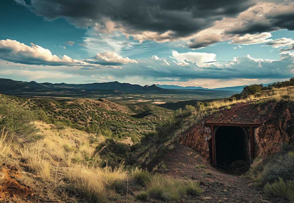 A tunnel in a valley